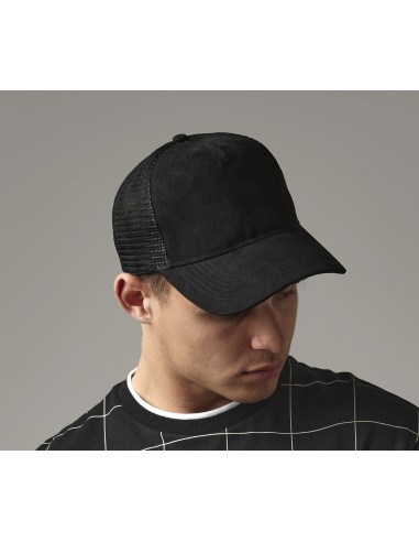 B-B643-Suede Snapback Trucker